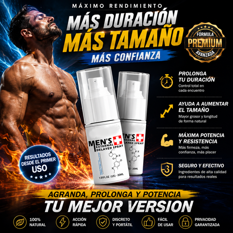 Men´s™ SPRAY RETARDANTE Y AGRANDADOR 2X1