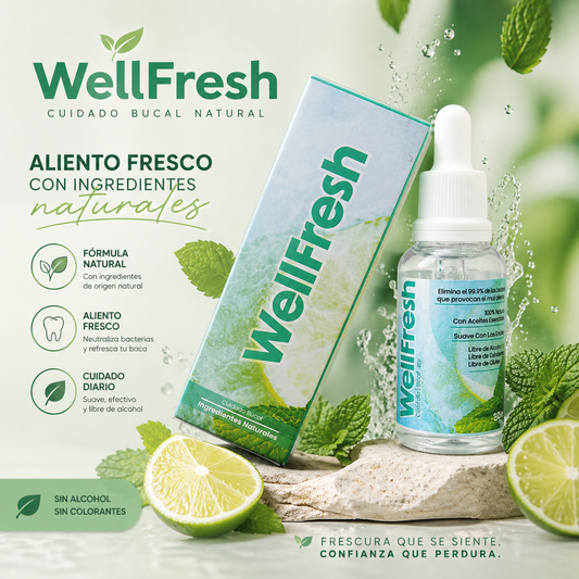 WELL FRESH™ GOTAS DE MENTA PARA EL MAL ALIENTO